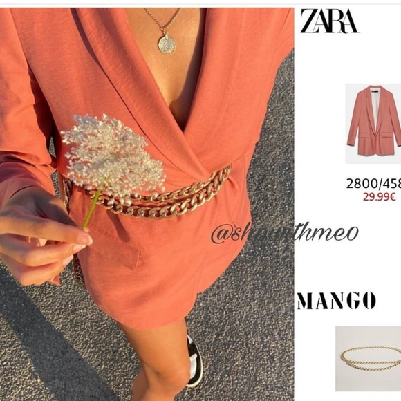 Mango chain belt bloggers favorite rare🌺❤️ - Picture 10 of 12